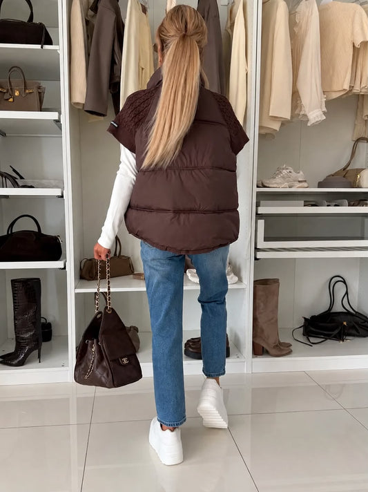Evahl vest Brown  - 8902