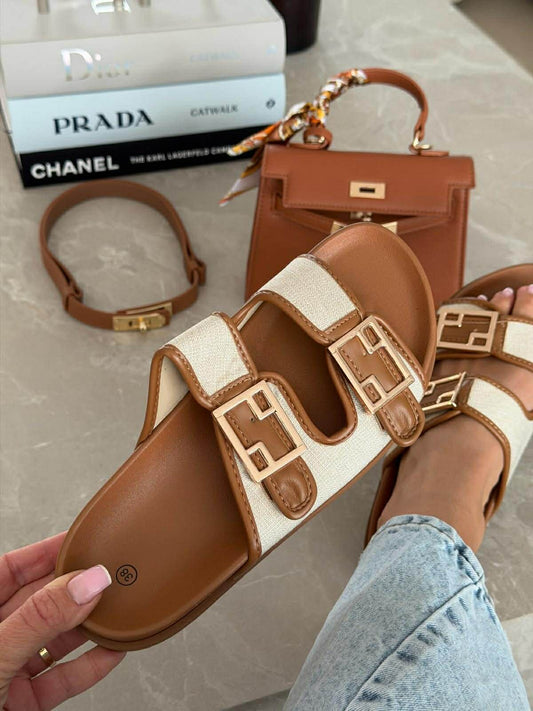 Trilli slippers Camel - 1141