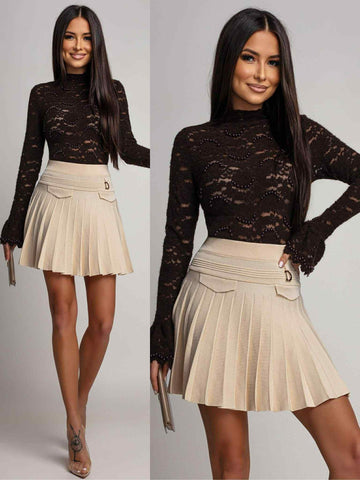 Beyonce Pearl top Brown - JR1277-6