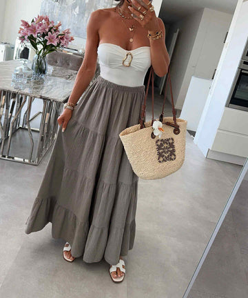 Netha skirt taupe  7625