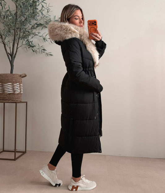 Ulina winter jacket Black/beige - FC7583