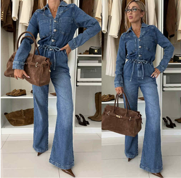 Xenie denim suit light denim - W3850
