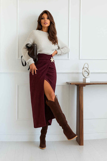 Ajex skirt Bordeaux  - 8892A