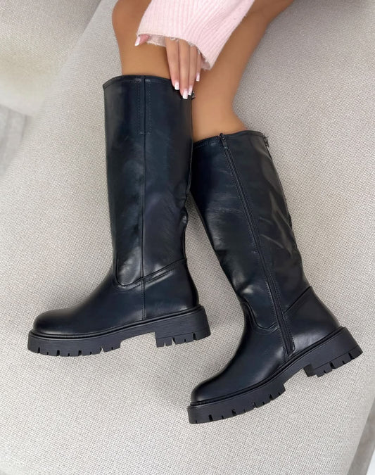Roya wide boots black - 6509