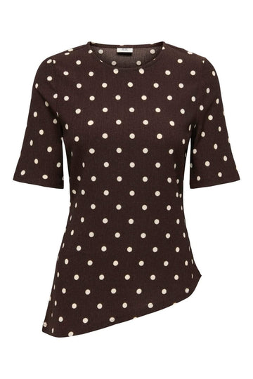 JDYDEBBIE S/S ASYMMETRICAL TOP JRS DIA Coffee Bean_SAND