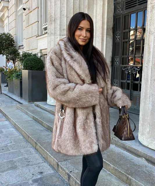 Gavil fur jacket beige CV2198
