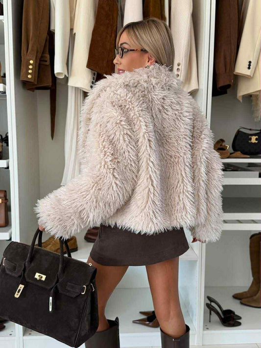 Trever fur jacket beige - 8751
