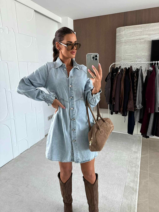 Ginger denim dress blue - M0350-2