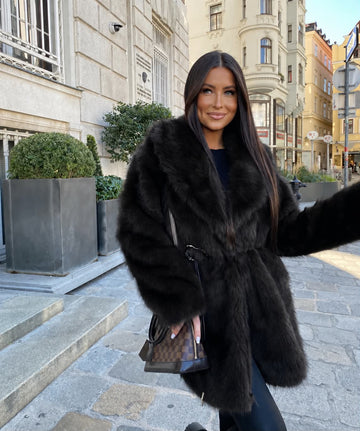 Gavil fur jacket Black  CV2198