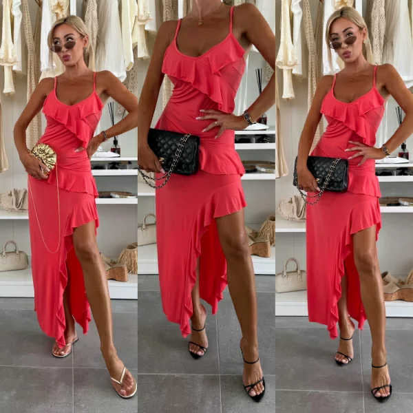 Miran dress corail - A1077