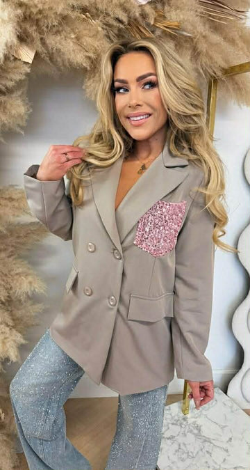 Noaah blazer taupe
