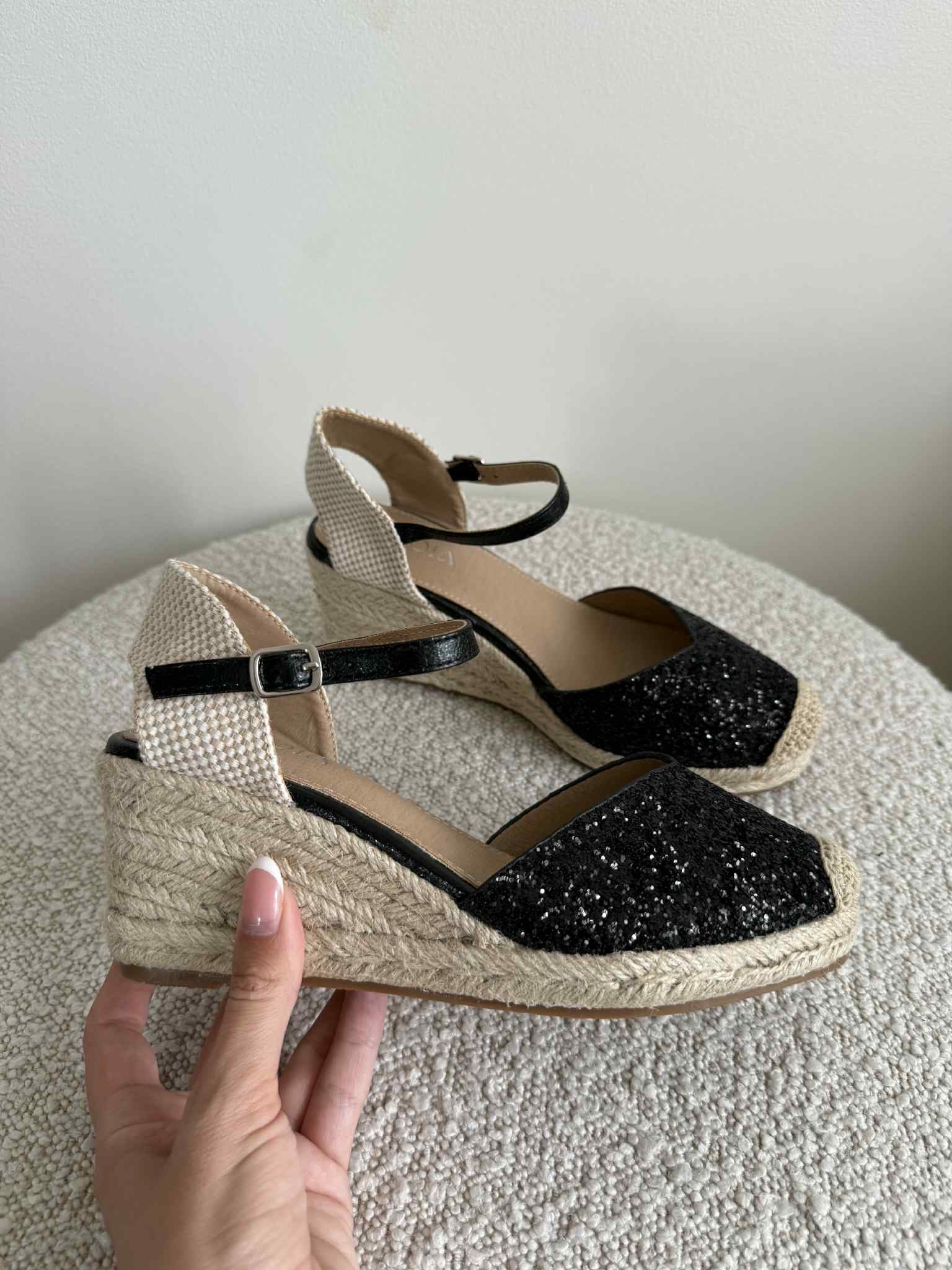 Marietta kilehæl Black ew9 12345