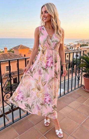 Lenja Flower dress Rose - 8526-2