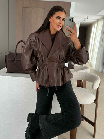 Greda jacket coffe   - ZD61016