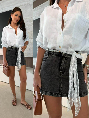 Regitza denim skort Black - 2013