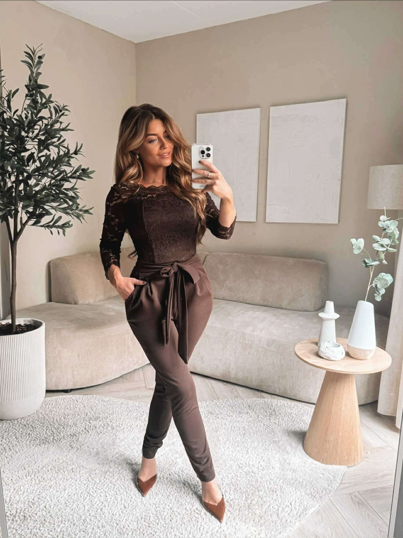 Vendela jumpsuit brown