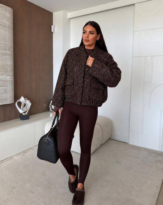 PCMINNA SEQUIN BOMBER JACKET