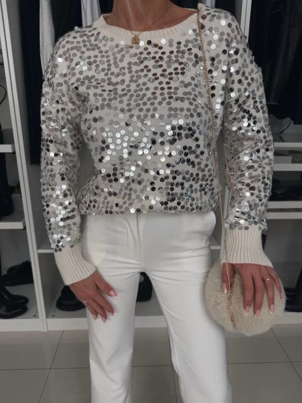 Liviia palliet  sweat white - PUH3016 5432