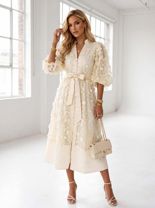 Polima lux dress beige - U31603