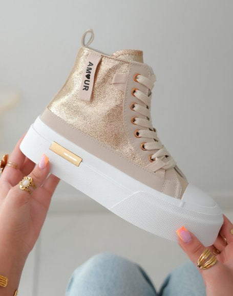 Bruna amour sneakers guld