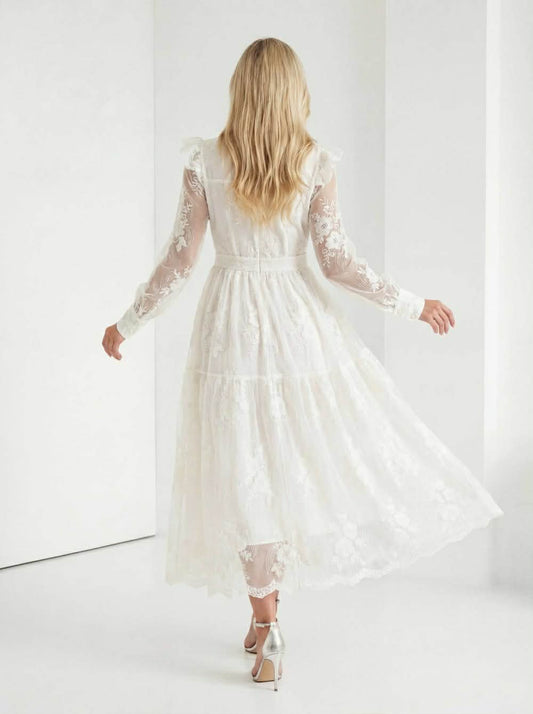 Ilanne Flower dress white - W50082
