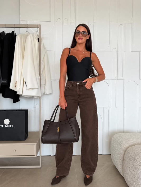 Uhlia ballon jeans coffe- MG1096B