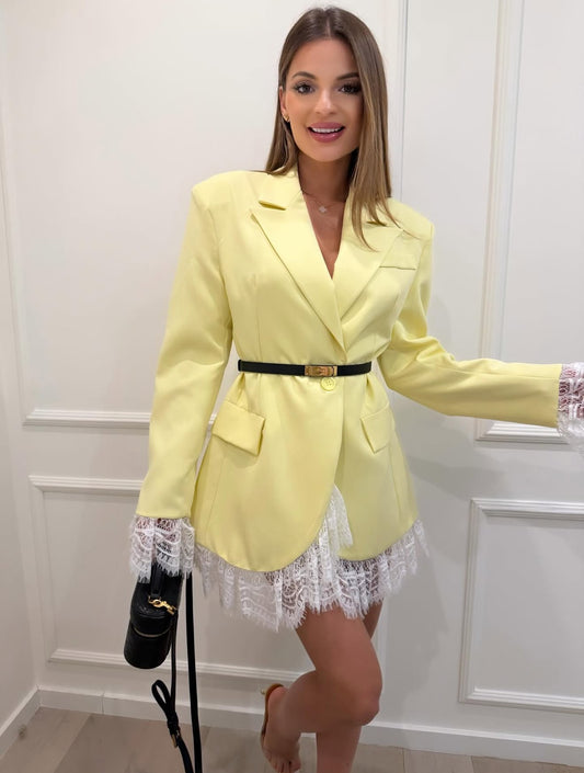 Delight Lace blazer yellow - KV45305