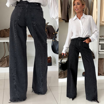 Karlah wide jeans Black  - W3907
