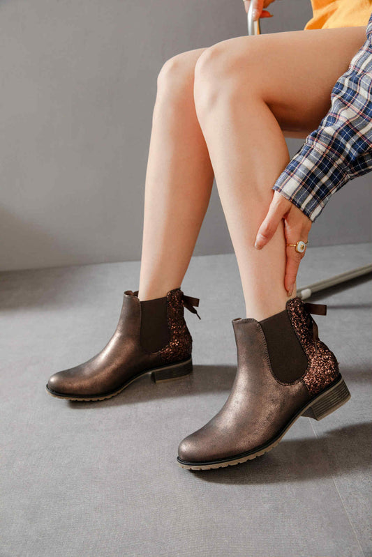 Senan glitter boots marron - M191-3