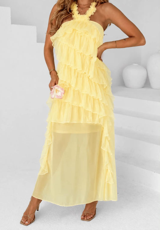 Tenni dress yellow -