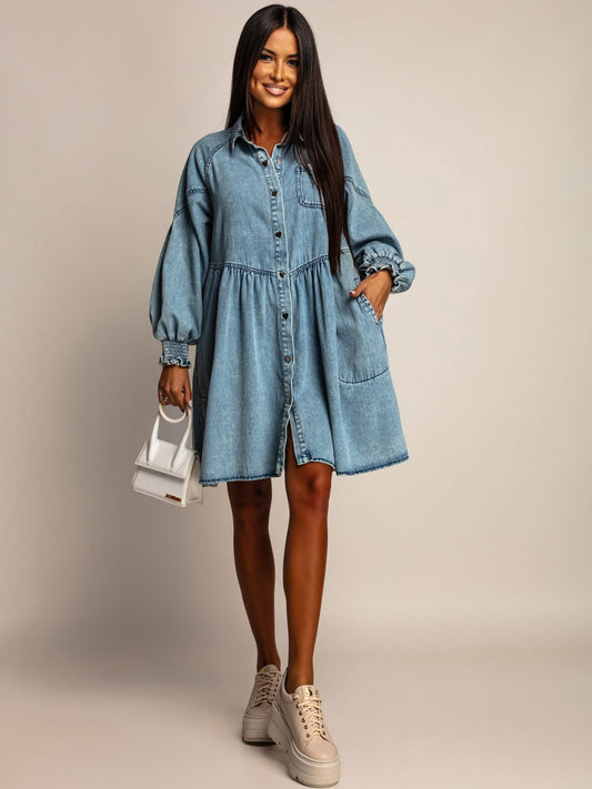 Seesee heart denim dress F321