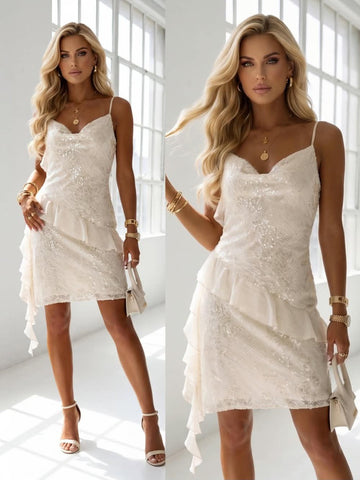Texas lux dress  beige  - U27542