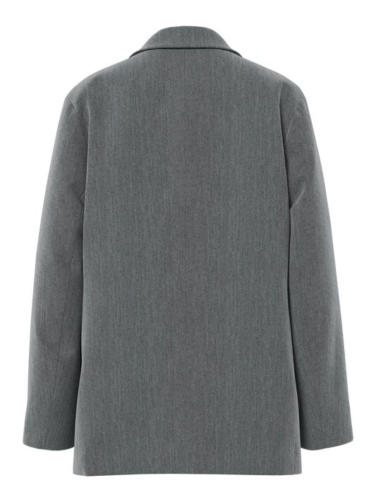 PCKAMIL LS LOOSE BLAZER NOOS BC Dark Grey Melange