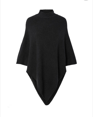 PCFORTUNA HIGH NECK PONCHO NOOS BC Black
