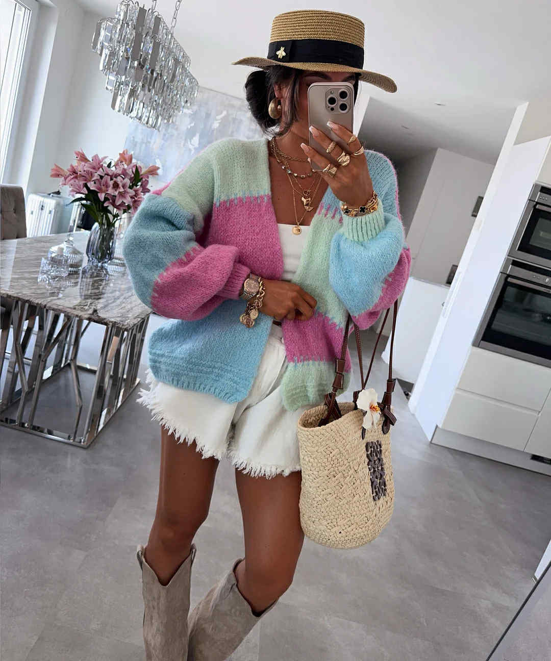 Kanada sweat blue/pink