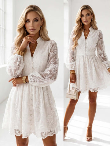 Mayson lace dress beige - W37807