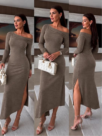 Arrina dress Brown   - C43543