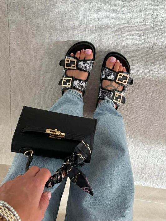 Trilli slippers Black mix - 1141