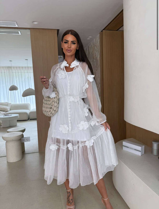 Krexa Flower dress - White