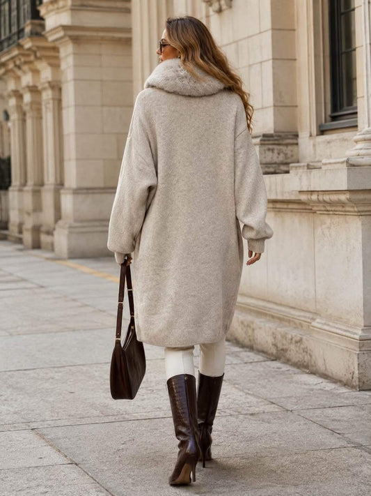 Carolina fur sweat taupe - 10073