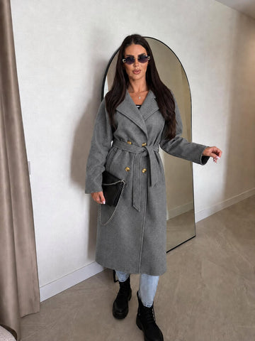 Kayla trenchcoat Grey  - 6331