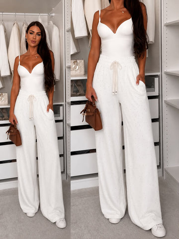 Jennia simili pants white  - 488