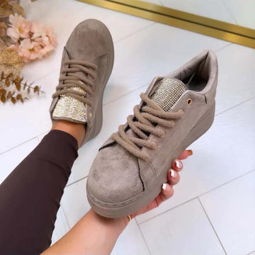 Rasmina glitter sneakers khaki - 88313