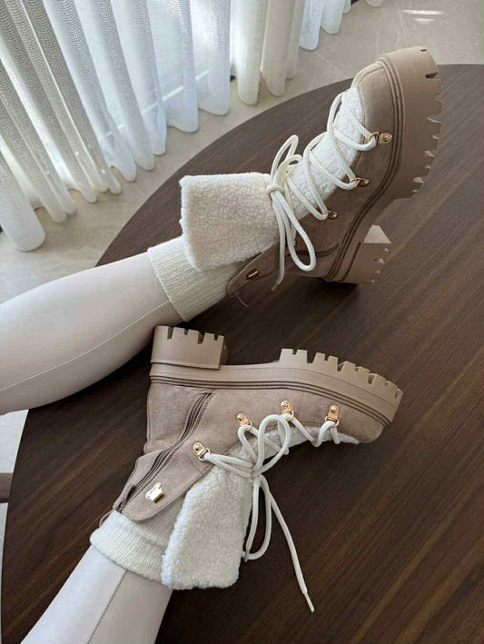 Kendra boots beige  - 9655-1