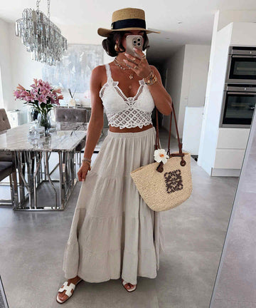 Netha skirt beige  - H683