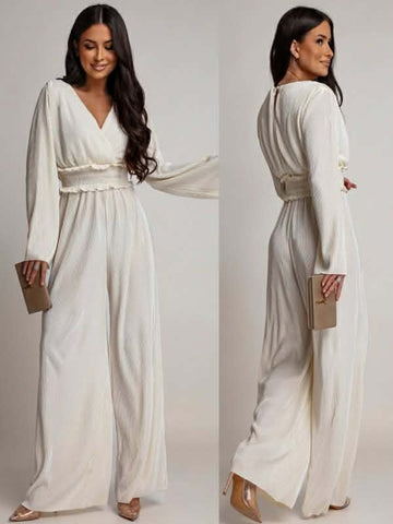 Natalia jumpsuit  beige - ZP1269