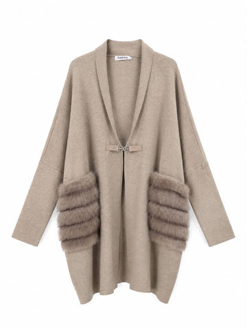 Candance knit taupe  - 93032