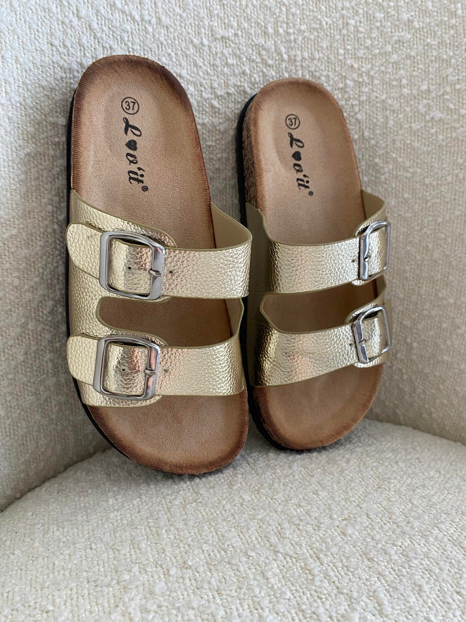 Amber slippers golden