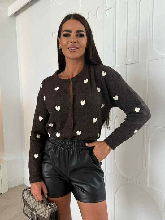 Janet Heart sweat Marron - AM710
