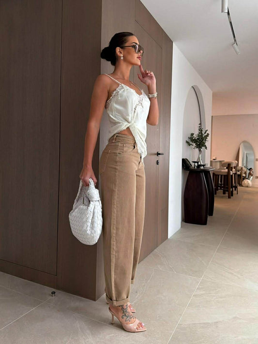 Vikke jeans taupe  - RD9160